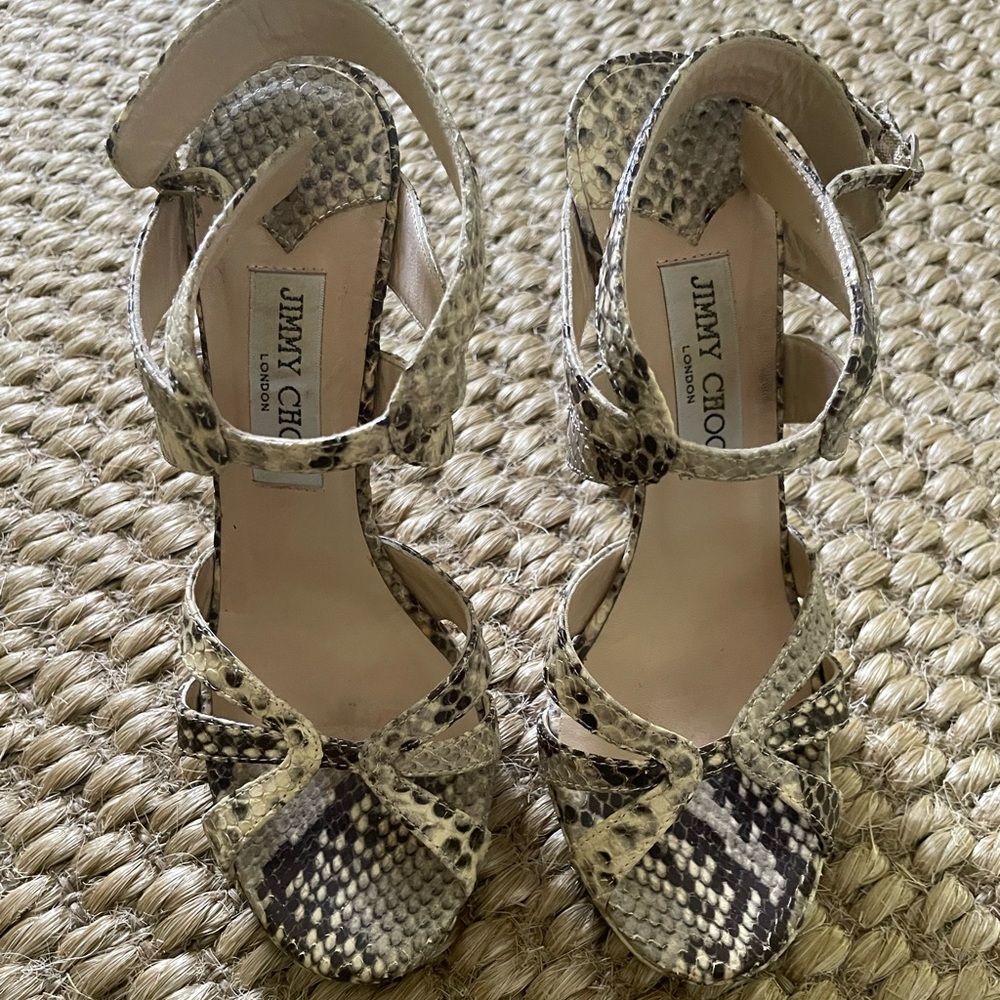 Jimmy Choo Snakeskin platform heels